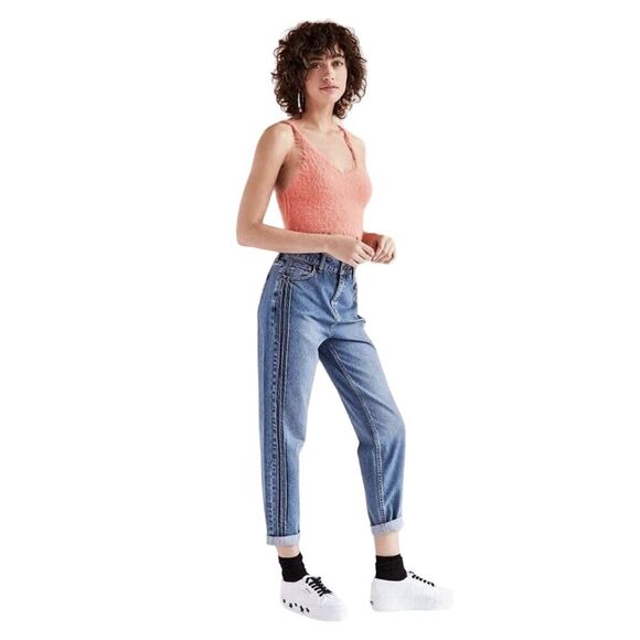 BDG Urban Outfitters Pintuck Mom Jeans Blue Size 25 - Picture 1 of 12